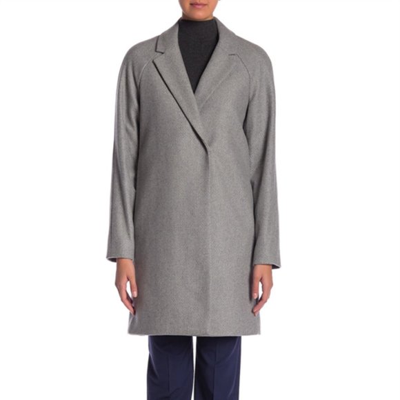 NWT $535 Theory Haloki Wool Blend Coat in Grey SIZE S - Picture 6 of 8